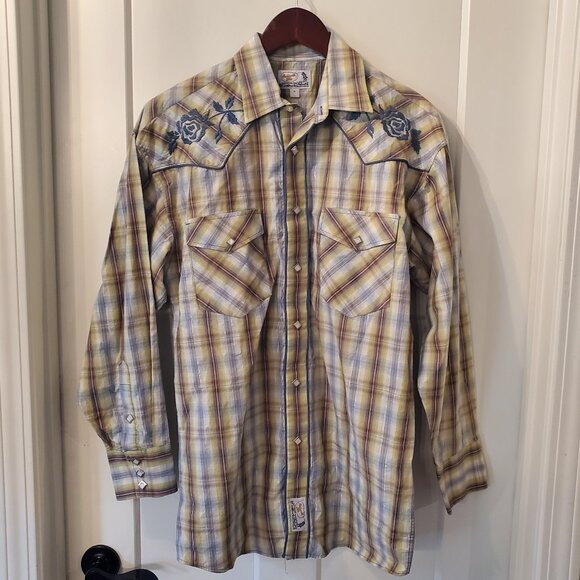 Panhandle Slim Western Westmoor Men's Small Pearl Snap Shirt - Picture 1 of 10